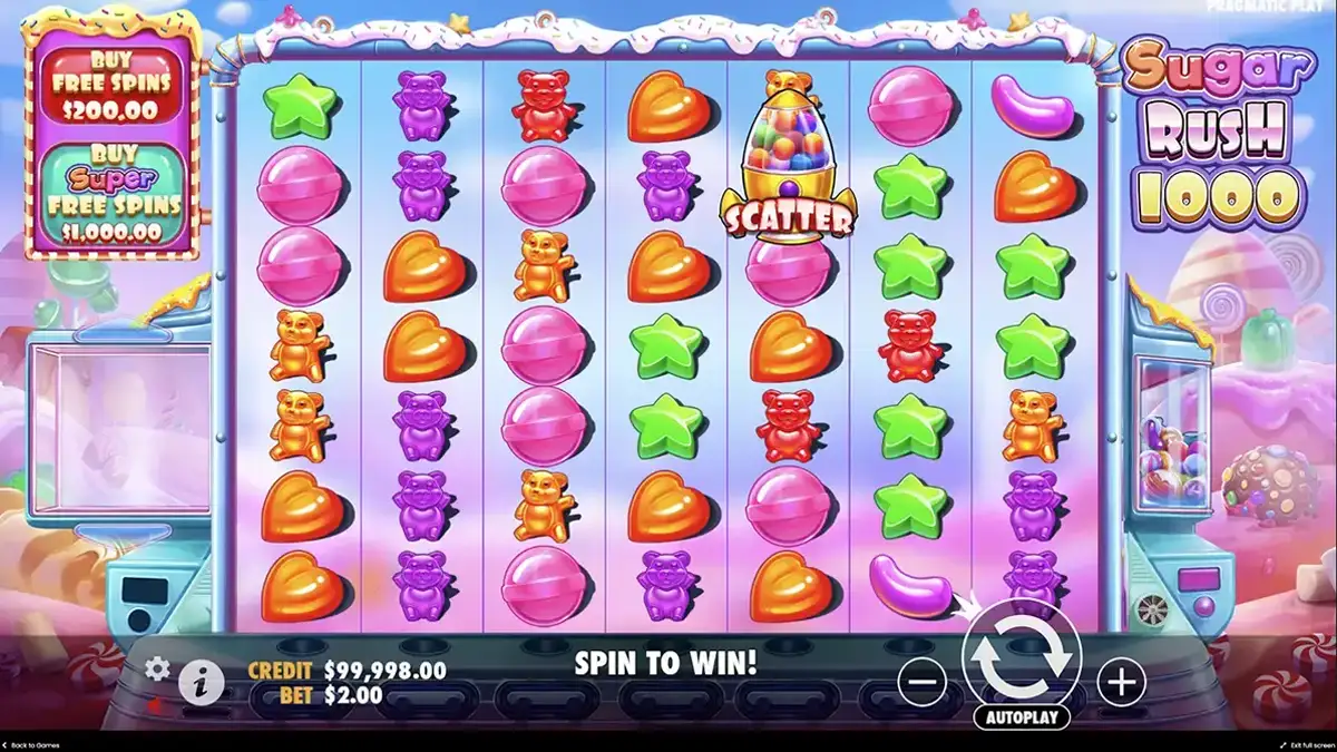 Regras do jogo Sugar Rush 1000