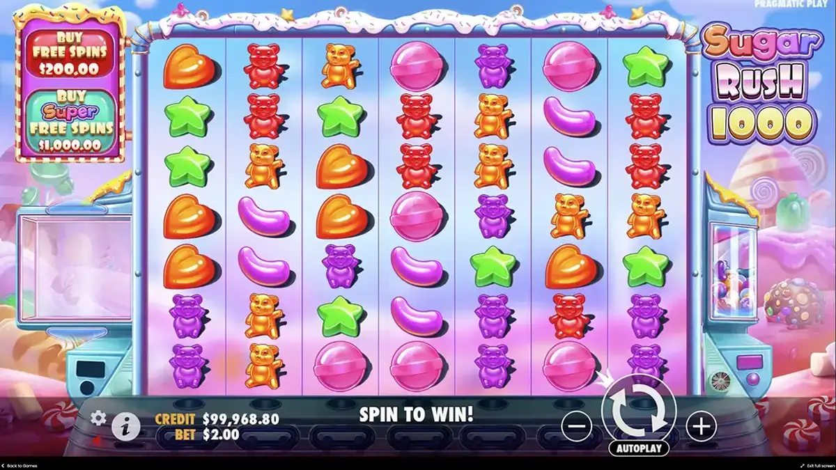 Estratégia do jogo de caça-níqueis Sugar Rush 1000