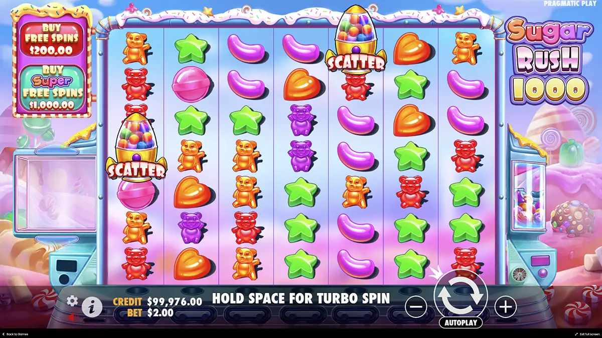 Ganhe um Super Bônus no Sugar Rush 1000